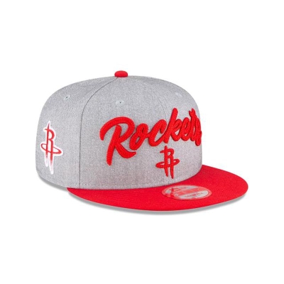 Houston Rockets Gorra | New Era Official NBA Draft 9fifty Snapback Cap Mexico - Grises